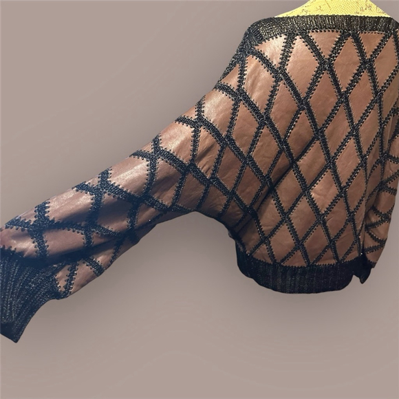 Brown Crochet Top/ Sweater Handmade #354 - Picture 5 of 16